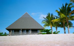 Natadola Beach also highlights traditional Fijian architecture interpreted with a futuristic vibe, Viti Levu, Fiji