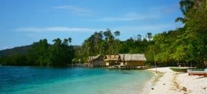 A relaxing tropical scene, Manyaifun island, Raja Ampat, Indonesia