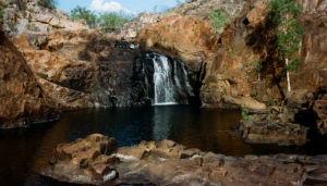 A stunning amphitheater is the setting for Edith Falls in Nitmiluk N.P., NT