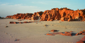 Cape Leveque's cliffs glow in the setting sun