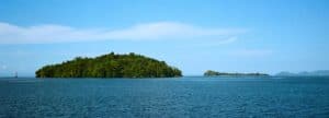 View over the islets surrounding the massive island of Waigeo – King of the North, Raja Ampat, Indonesia