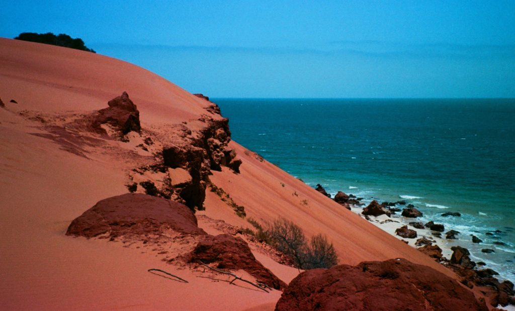 Starkly contrasting hues makes for a sensational vista, Shark Bay WA