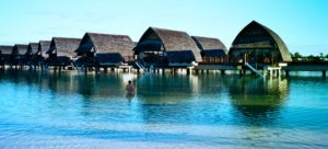 Momi Bay features a cornucopia of reincarnated traditional Fijian bure dwellings in an ultra-modern setting, Viti Levu, Fiji