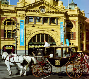 The graceful Flinders Street Station is one of Melbourne’s most famous landmarks