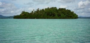 Stunning turquoise of the Marovo Lagoon, Solomon Islands