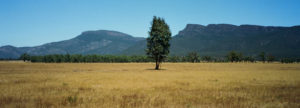 The Grampian Ranges beckon from across the Victorian lowlands