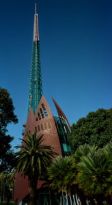 The Bell Tower sits on Perth's expansive waterfront